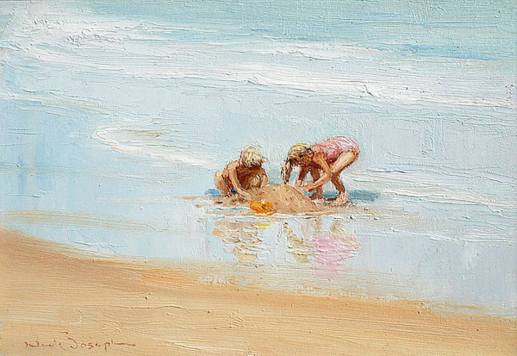 Low Tide Fun-Figurative-Artwork-Neale-Joseph-Australia