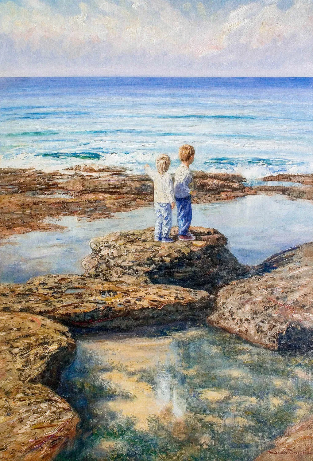 Rock Pool Memories-Figurative-Artwork-Neale-Joseph-Australia