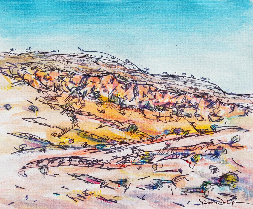 Hillside Sketch-Landscapes-Artwork-Neale-Joseph-Australia