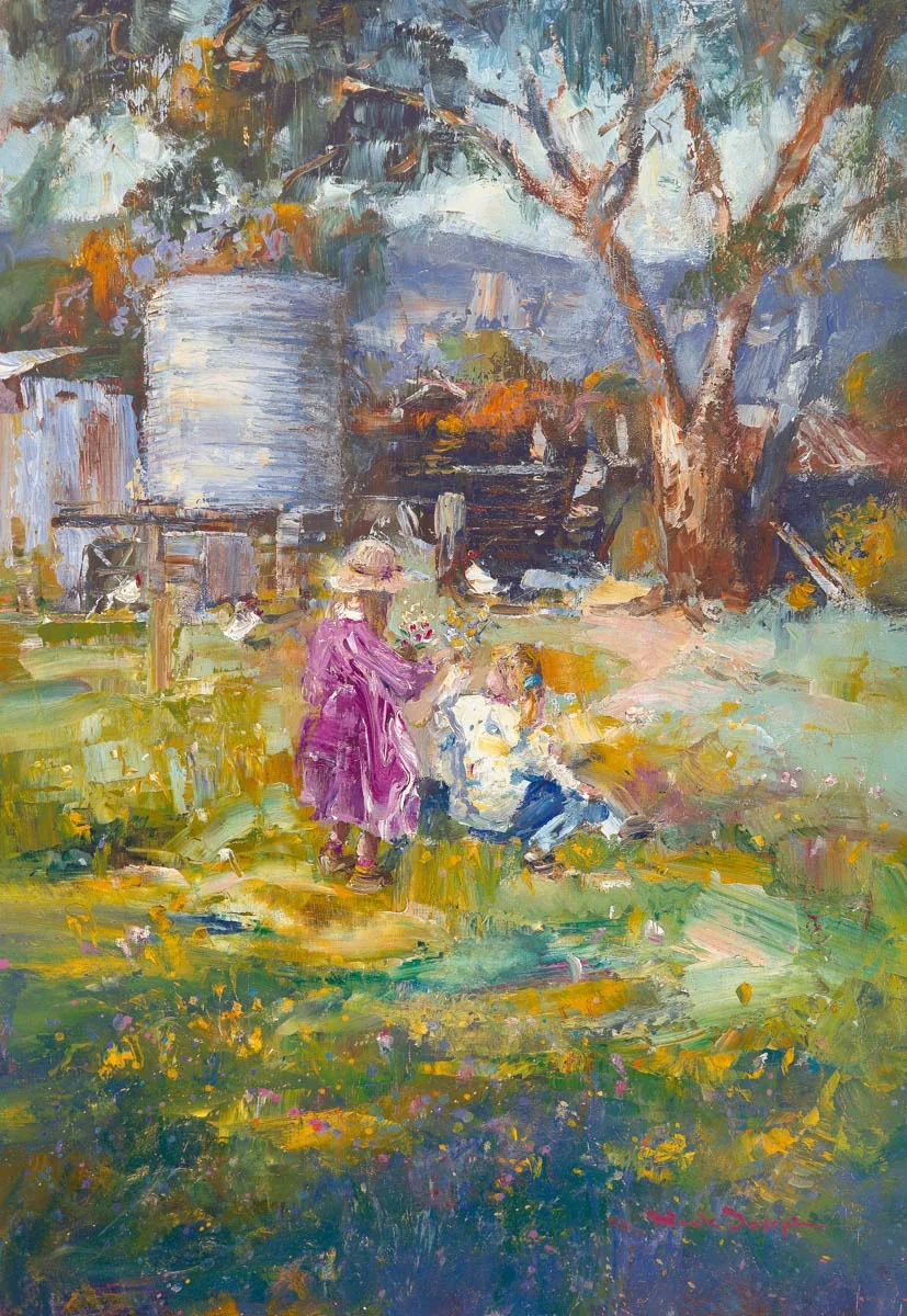 Flowers for a Friend-Figurative-Artwork-Neale-Joseph-Australia