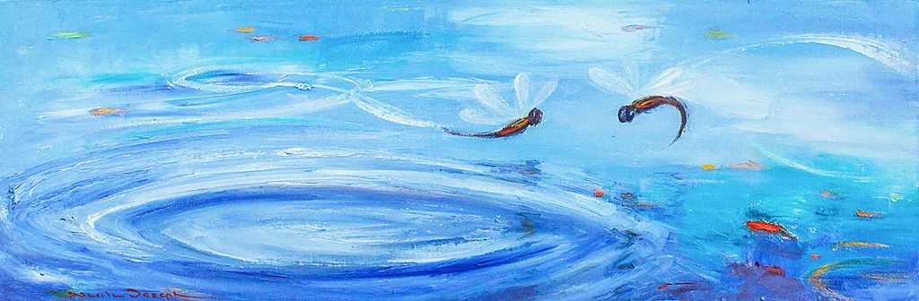 Dragonfly Study-Pond-Artwork-Neale-Joseph-Australia