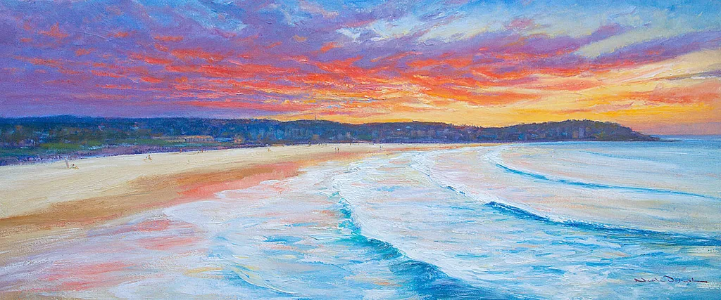 Sunset over Bondi Beach-Sydney-Artwork-Neale-Joseph-Australia