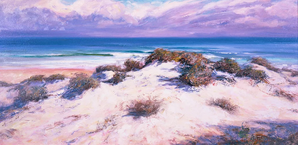 Sand Dunes at Dusk-Seascapes-Artwork-Neale-Joseph-Australia