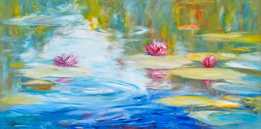 Magenta Lilies-Pond-Artwork-Neale-Joseph-Australia