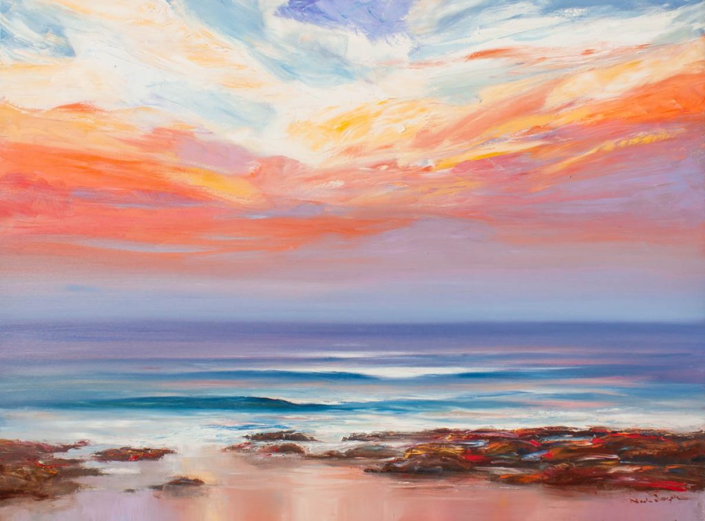 Sunsets Warm Embrace Study-Seascapes-Artwork-Neale-Joseph-Australia