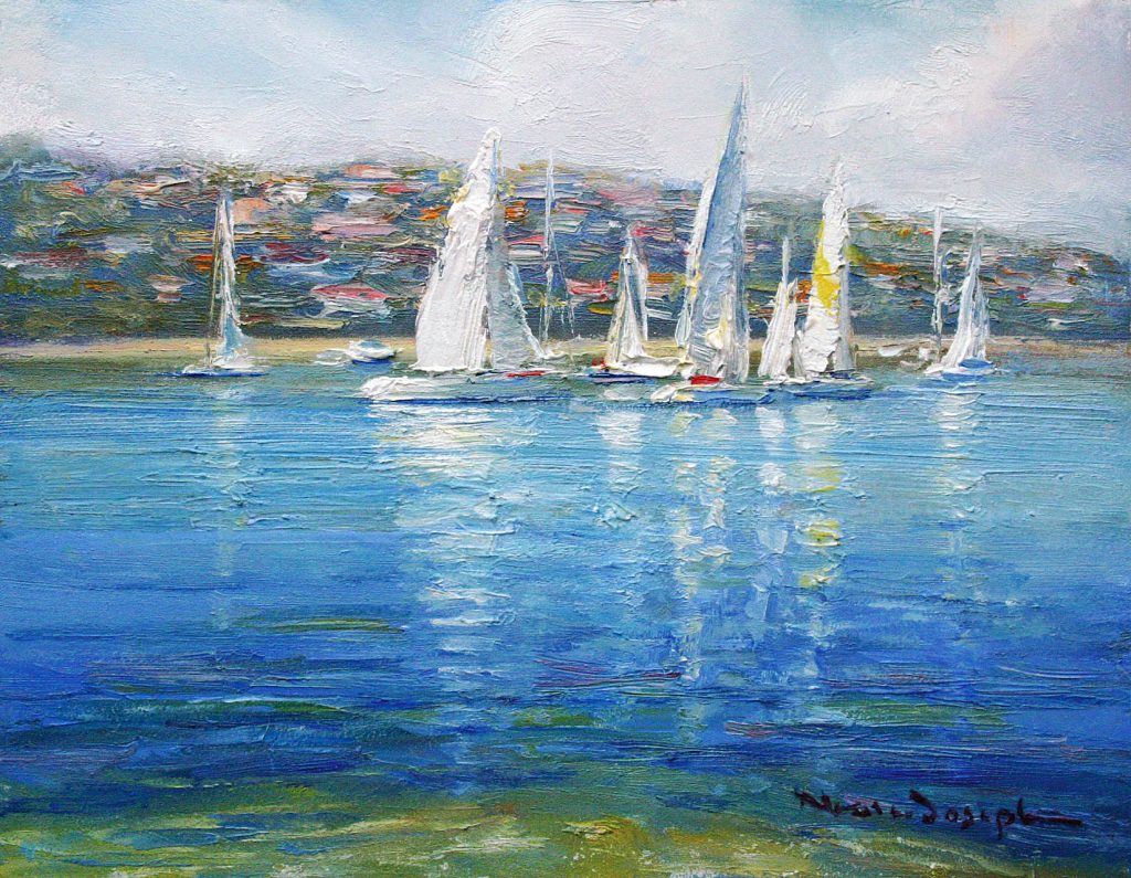 Sail Boats II-Sydney-Artwork-Neale-Joseph-Australia